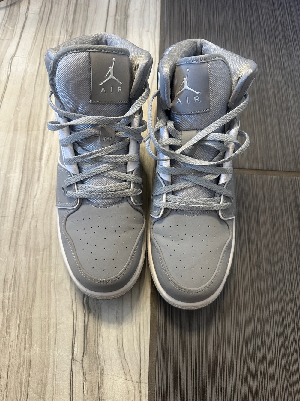 Jordan Kids' Light Grey High-Top Sneakers